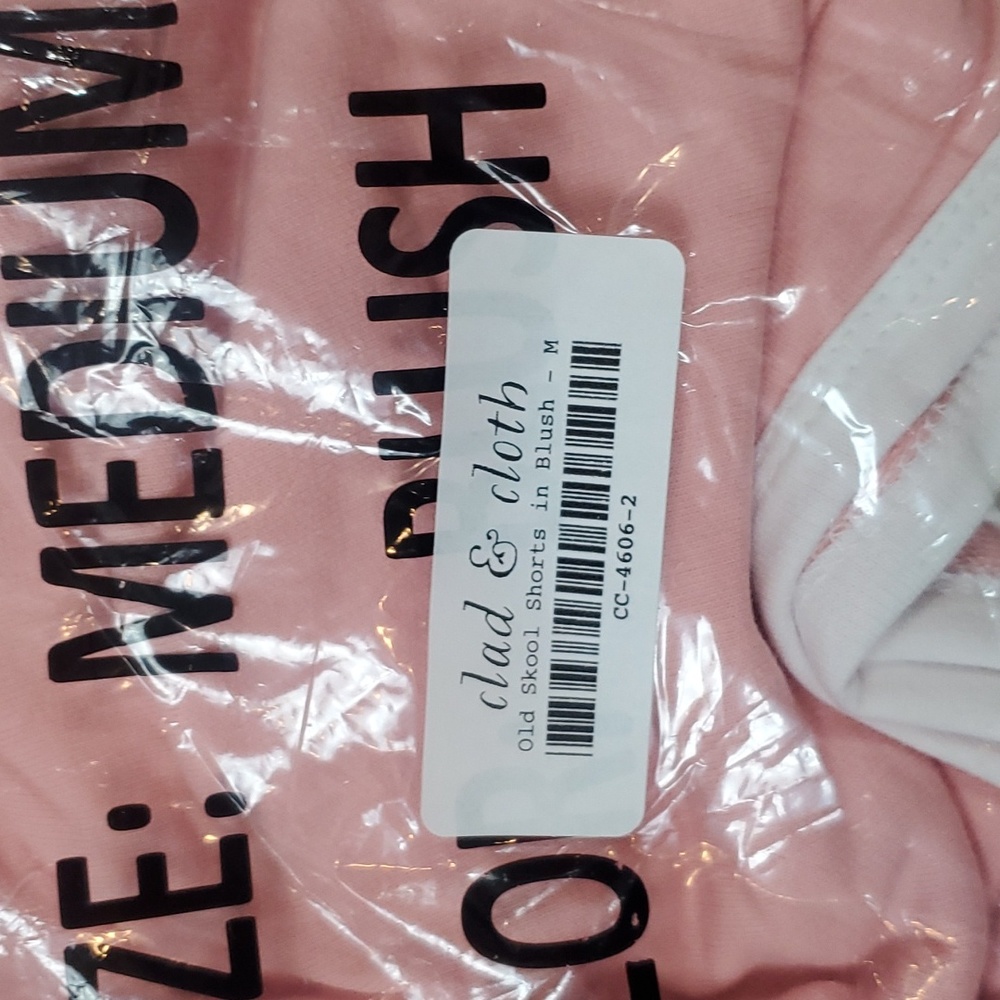 Clad & Cloth Blush Colored Old Skool Shorts  in a size Medium - Picture 7 of 7